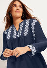 Embroidered Peasant Dress, , alternate image number null