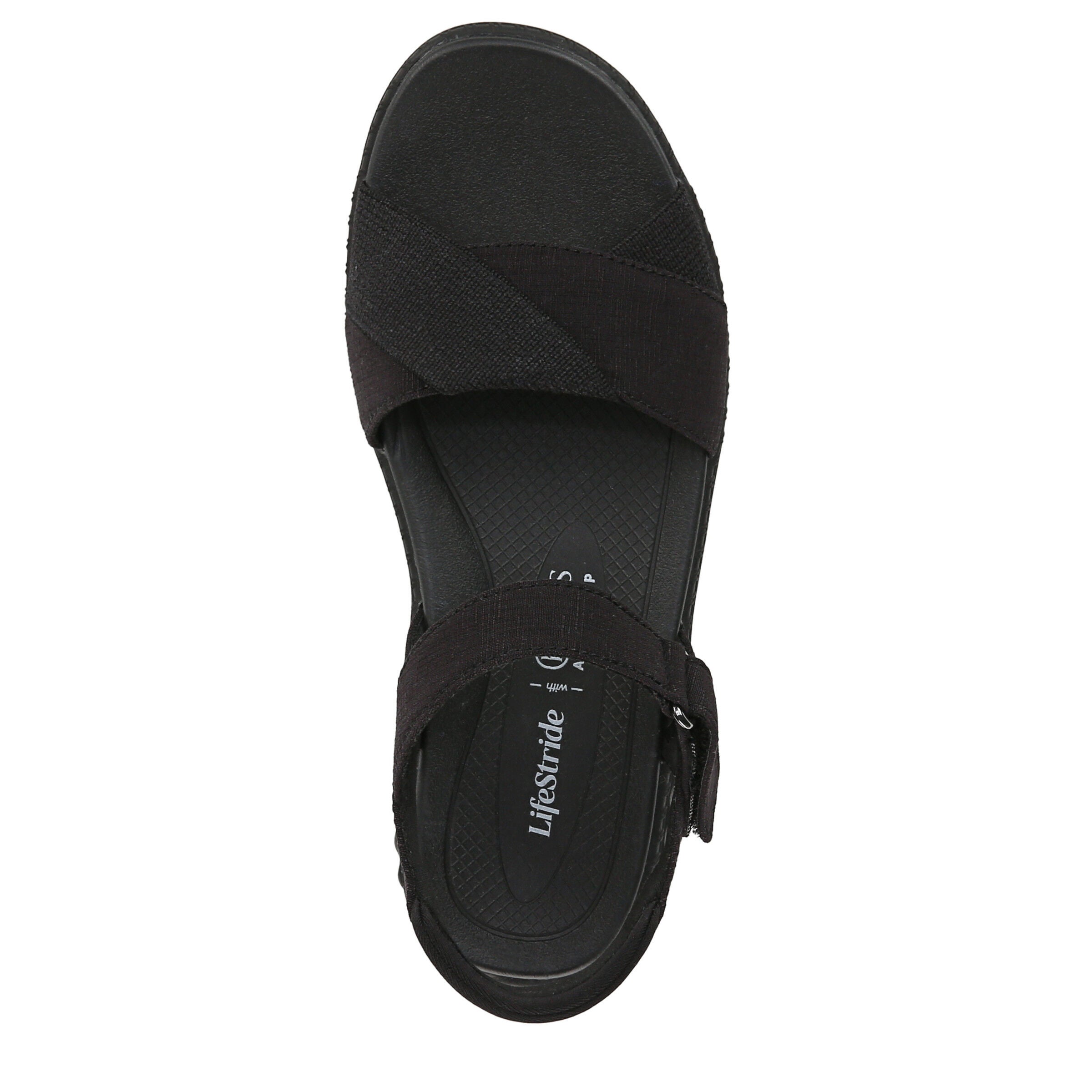 Lane Strappy Sandal, BLACK STRETCH, alternate image number 6