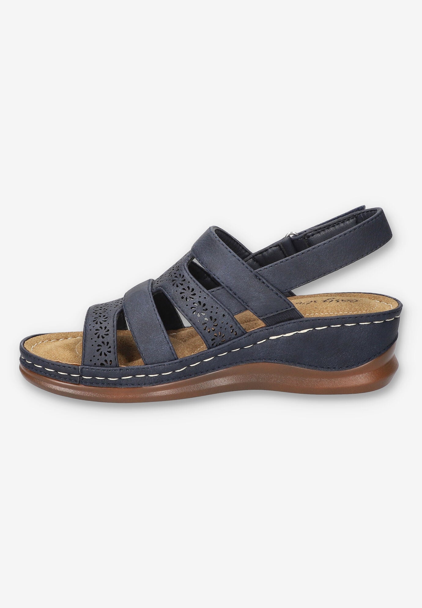 Alexi Slingback Wedge Sandal, NAVY, alternate image number 4