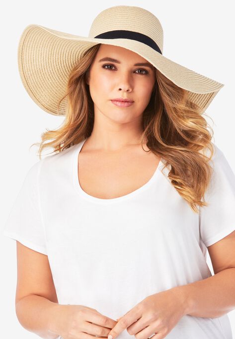 Wide Brim Straw Hat, NATURAL, hi-res image number null