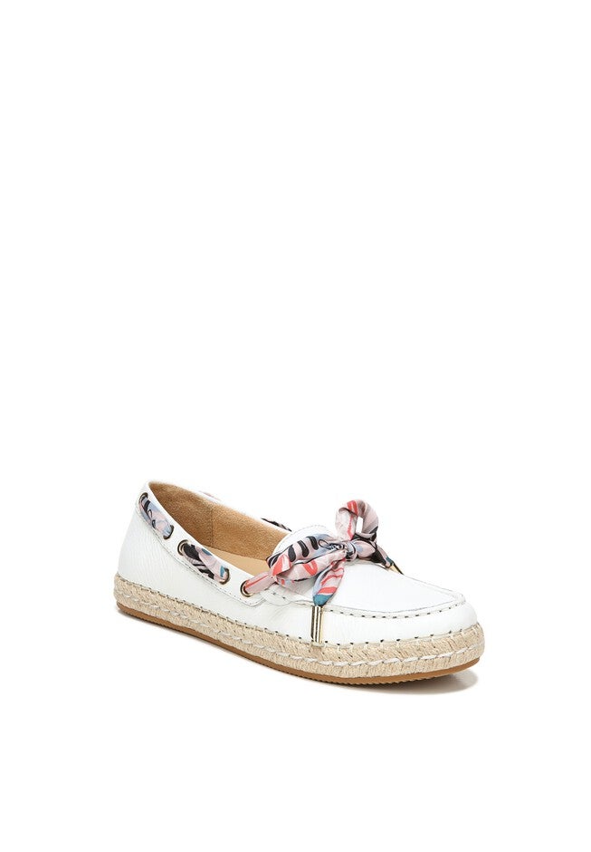 Annabeth Flat Espadrille , WHITE LEATHER, hi-res image number null