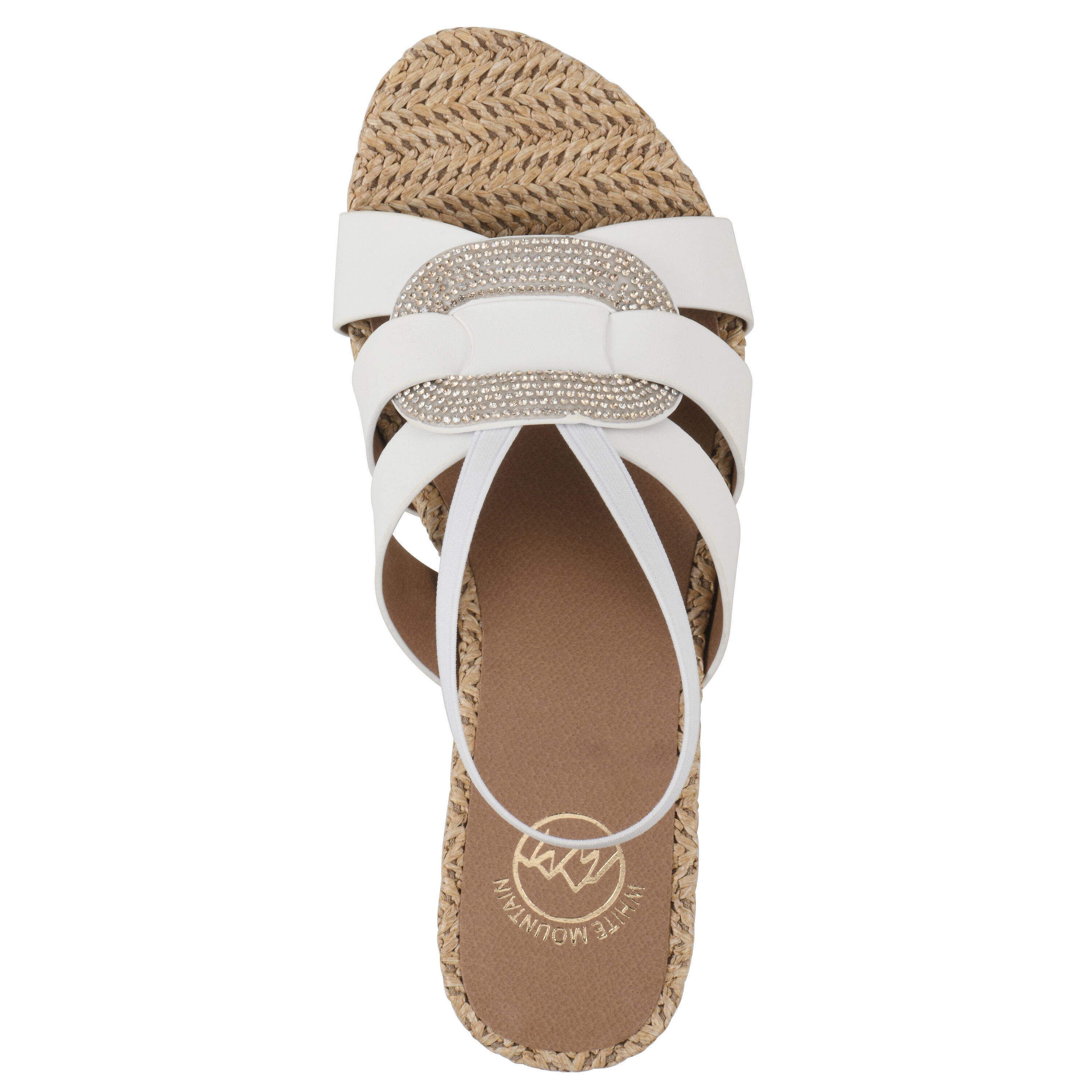 Atavi Wedge Sandal, WHITE SMOOTH, alternate image number 4