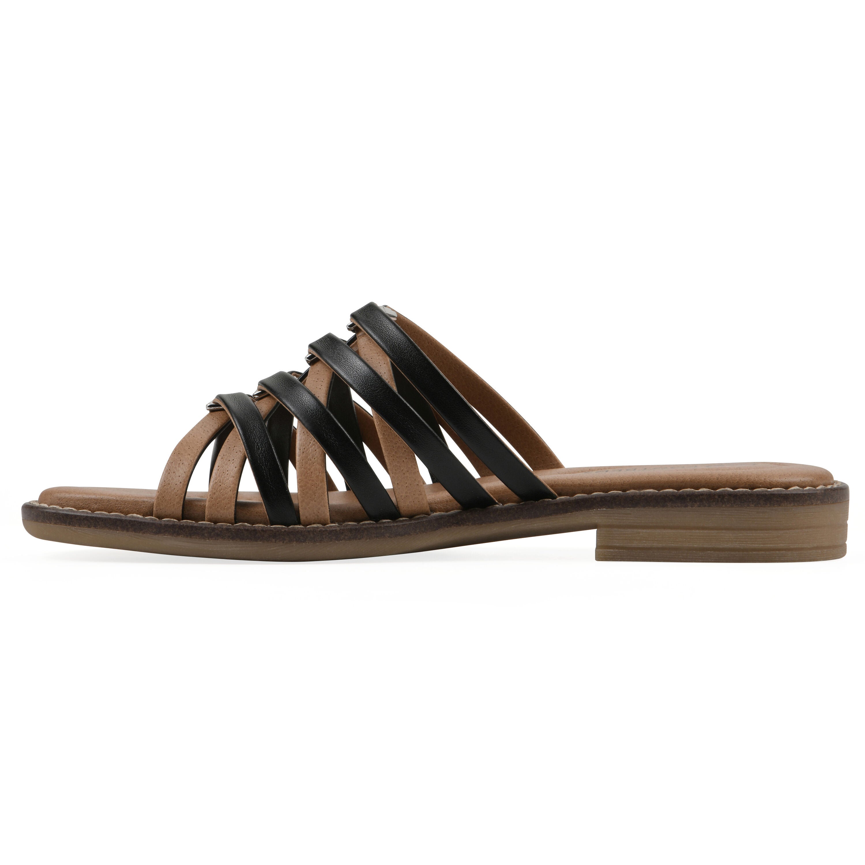 Mazy Slip On Sandal, BLACK SMOOTH, alternate image number 3