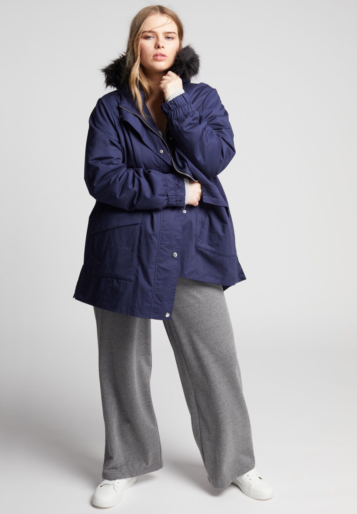 High-Low Parka, NAVY, hi-res image number 0