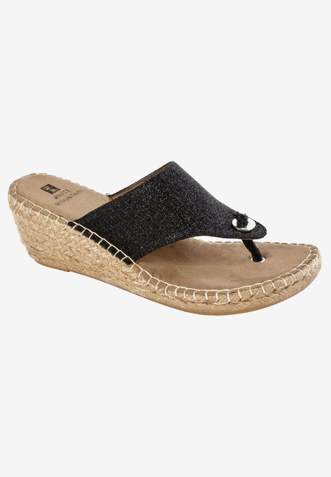 Beachball Espadrille , BLACK GLITTER, hi-res image number 0
