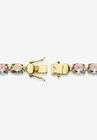 Aurora Borealis Gold-Plated Tennis Bracelet, 7.5", , on-hover image number 1