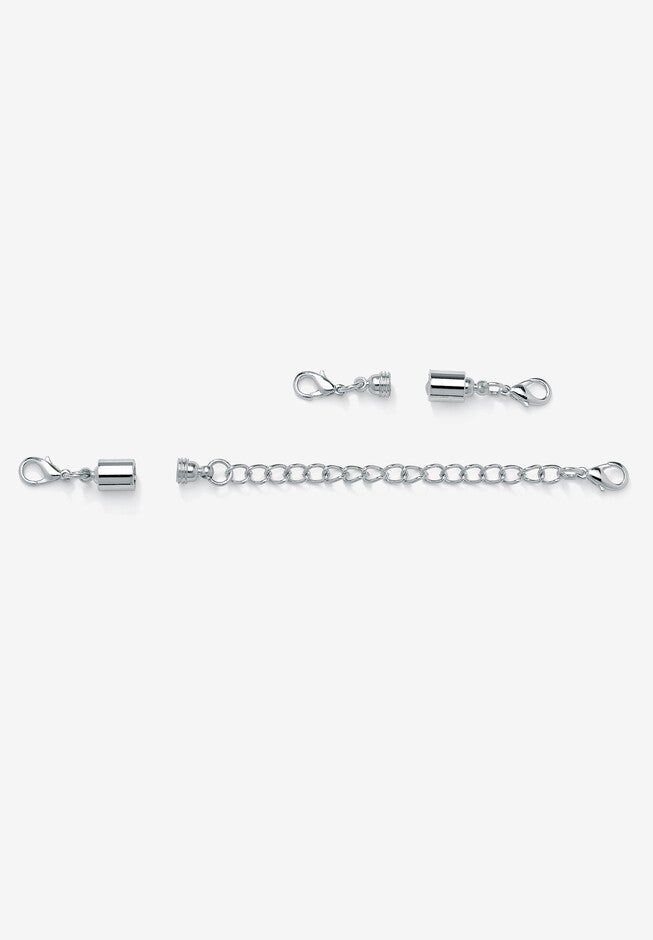 Silver Tone Chain Necklace Extender (8mm), 5.5 inches, SILVER, hi-res image number null