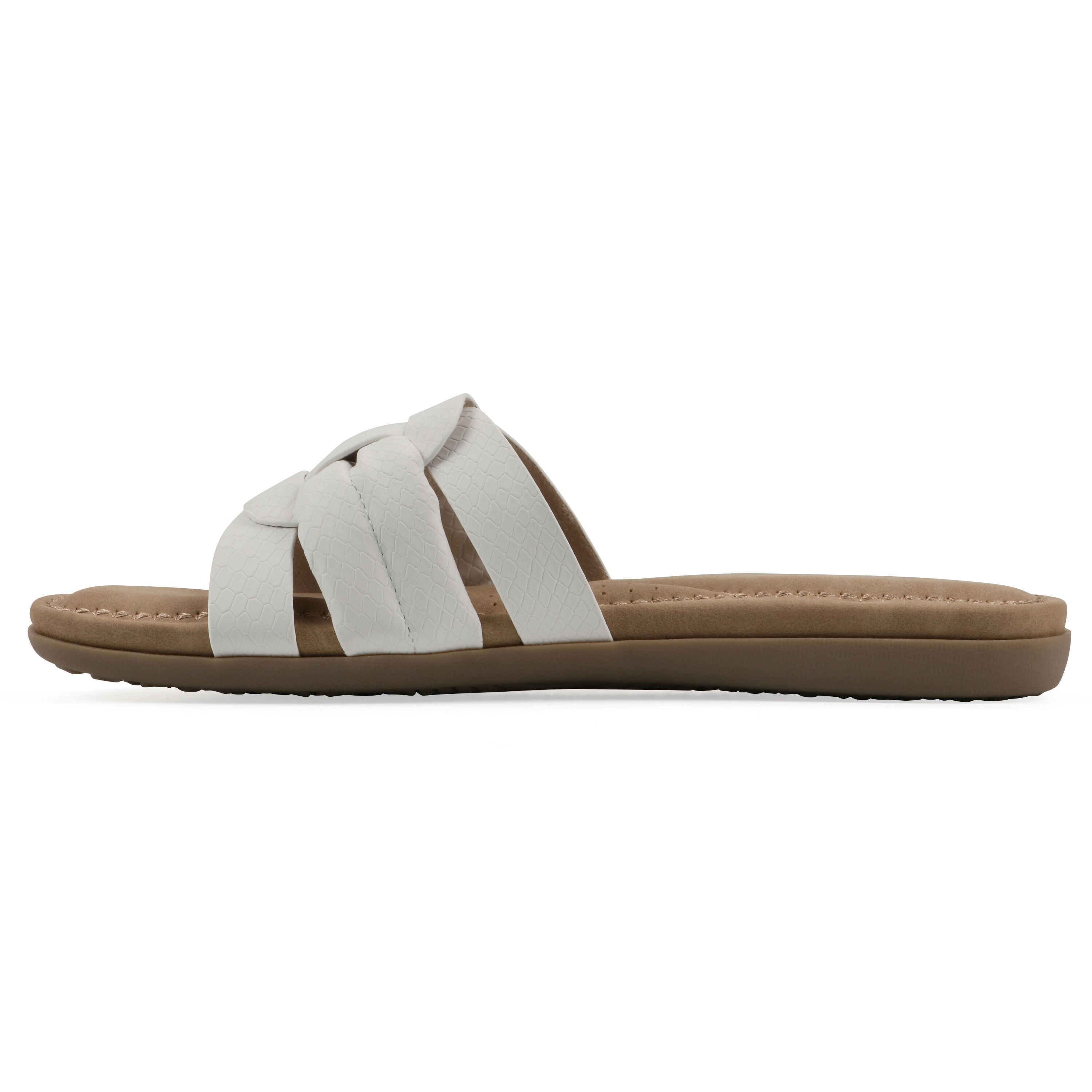 Fraley Slide Sandal, WHITE EMBOSSED, alternate image number 3