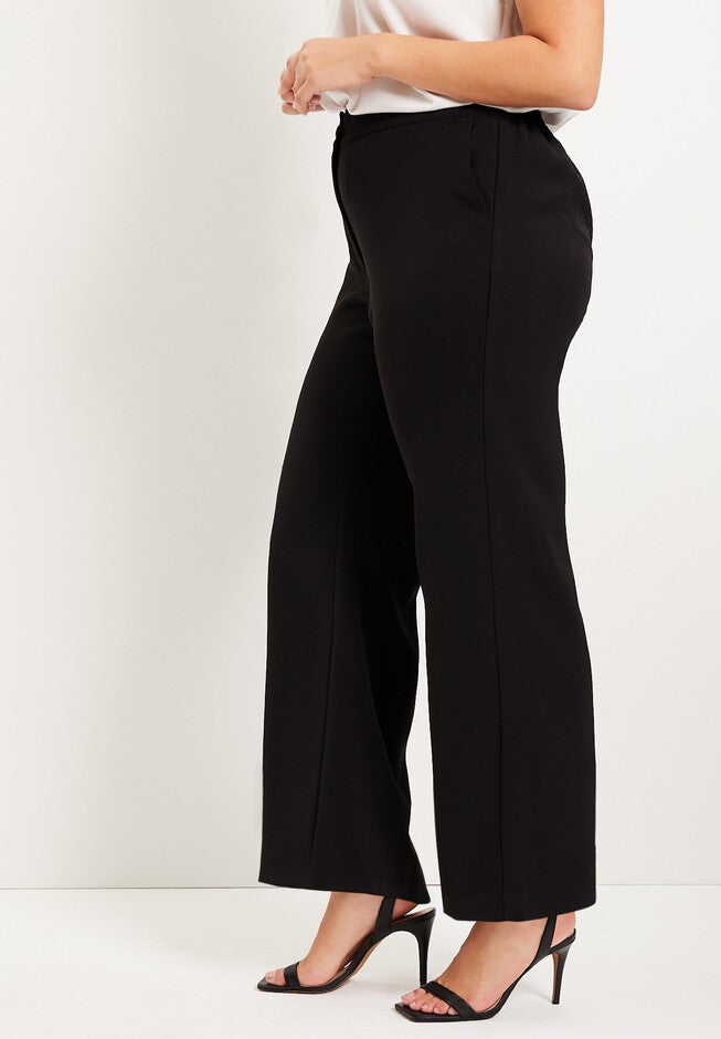Curvie Fit Wide-Leg Corner Office Pants., , alternate image number null