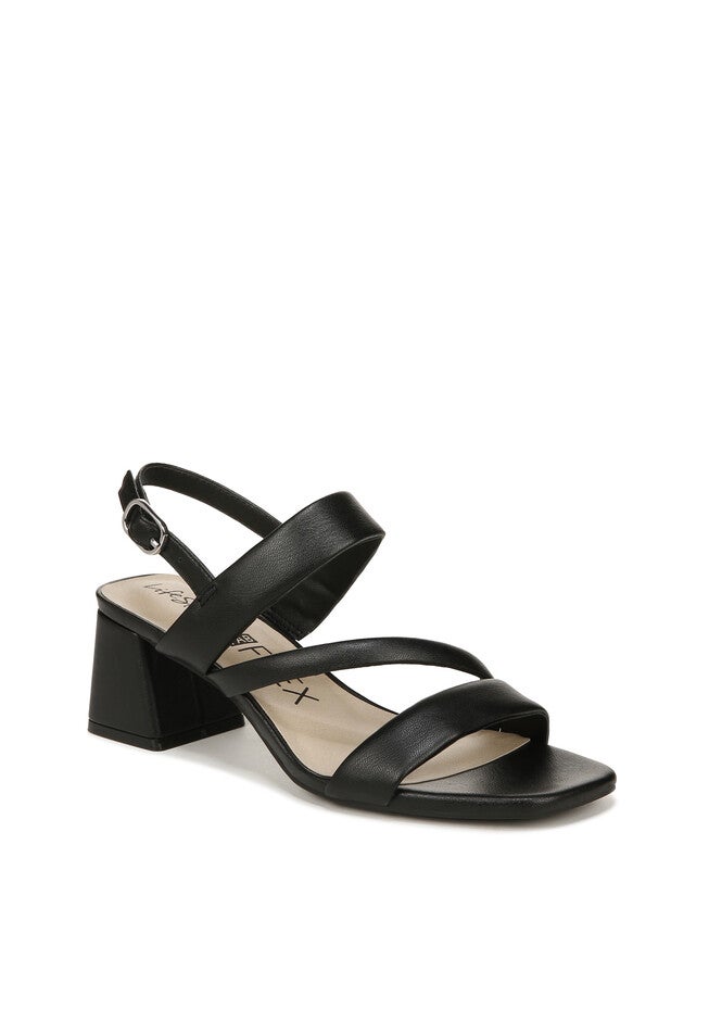 black comfort dress sandals Viluyesy Womens Block Heeled Sandals, Comfortable Open Toe Ankle Strap Elegant Casual Dress Shoes Black, Women's, Size: 8.5