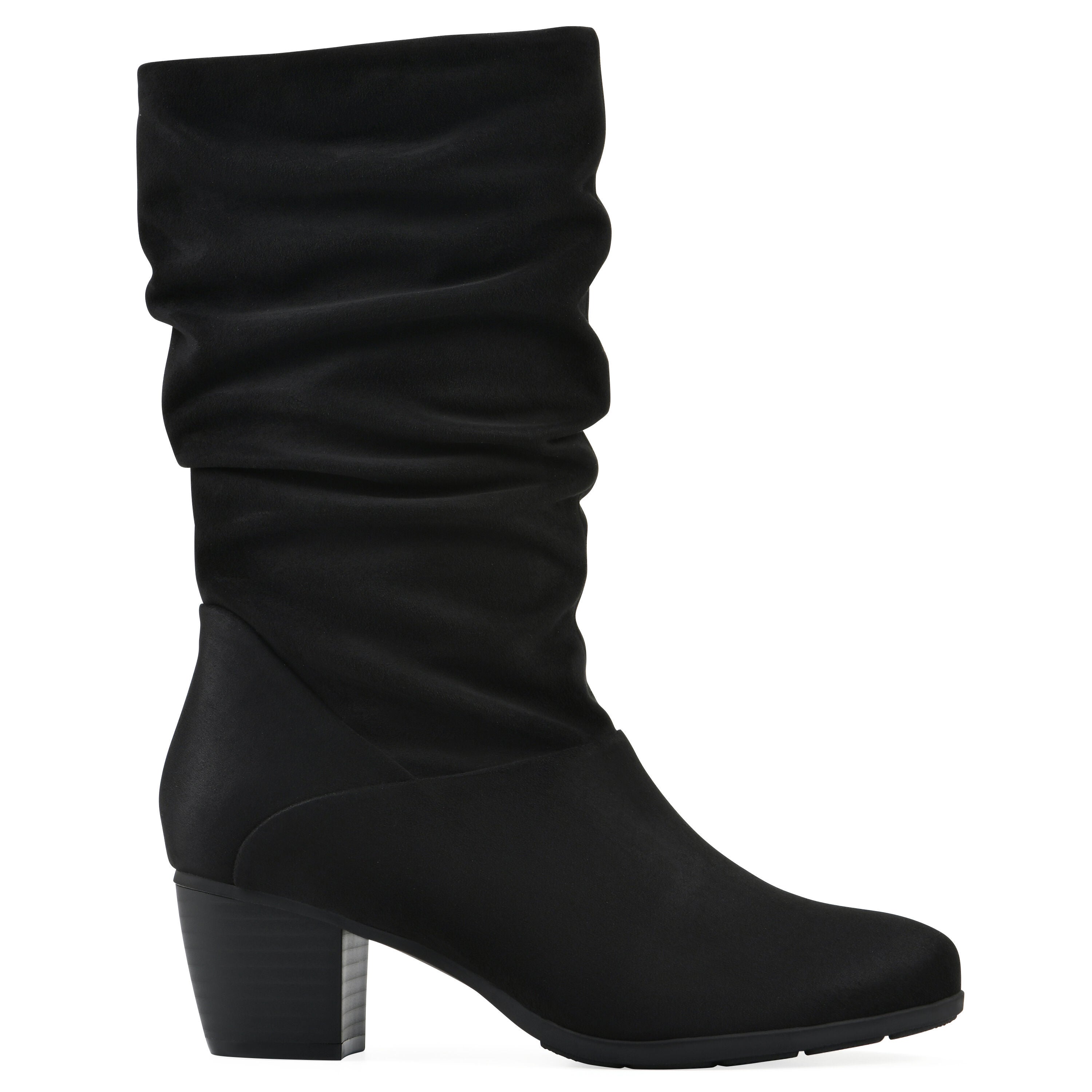 Angelie Mid Shaft Boot, BLACK FABRIC, alternate image number 2