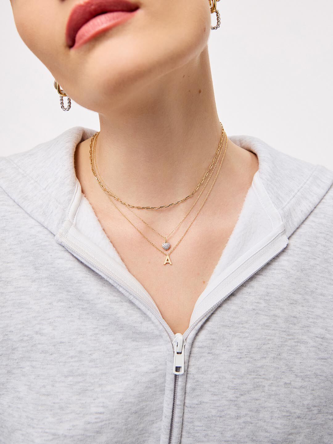 Laura Slim Link Chain Necklace, GOLD, alternate image number 6