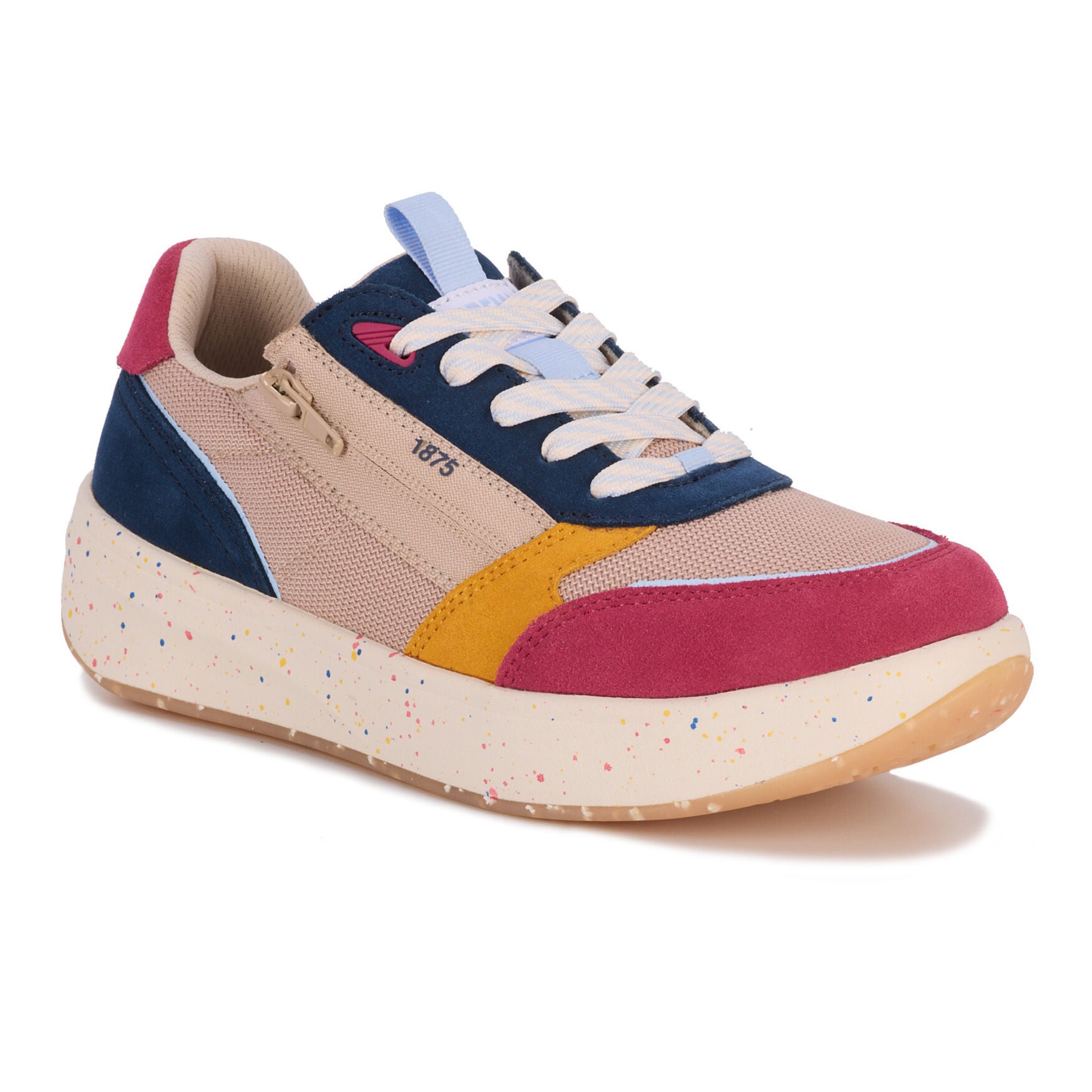 Happy Double Zip Sneaker, PINK AND BLUE, hi-res image number 0