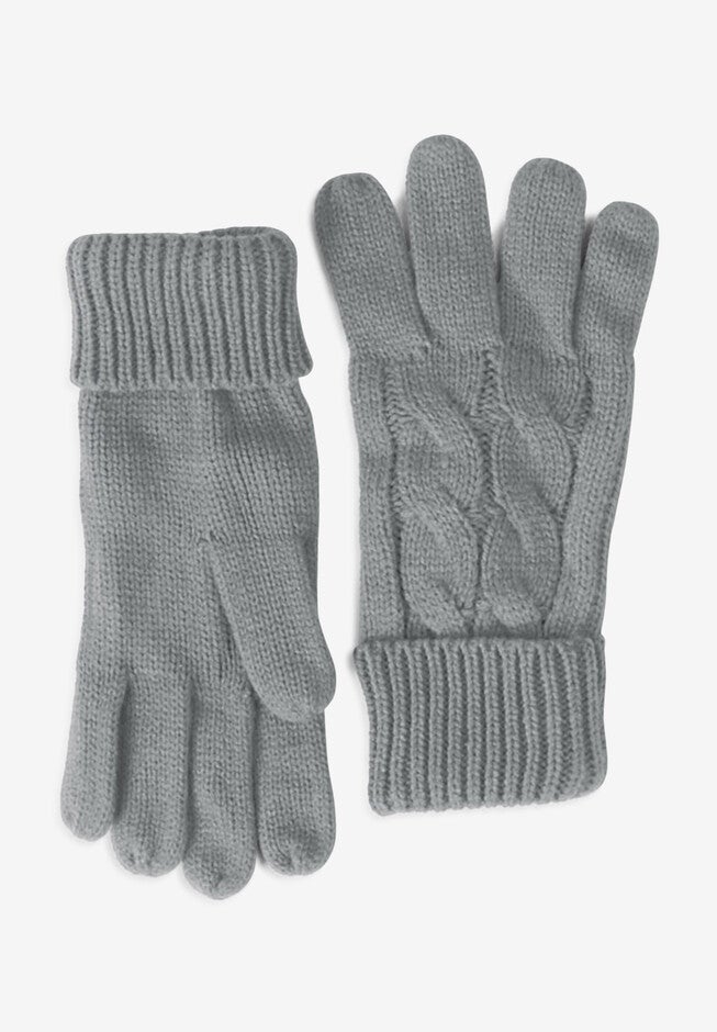 Cable Knit Gloves, , on-hover image number 1