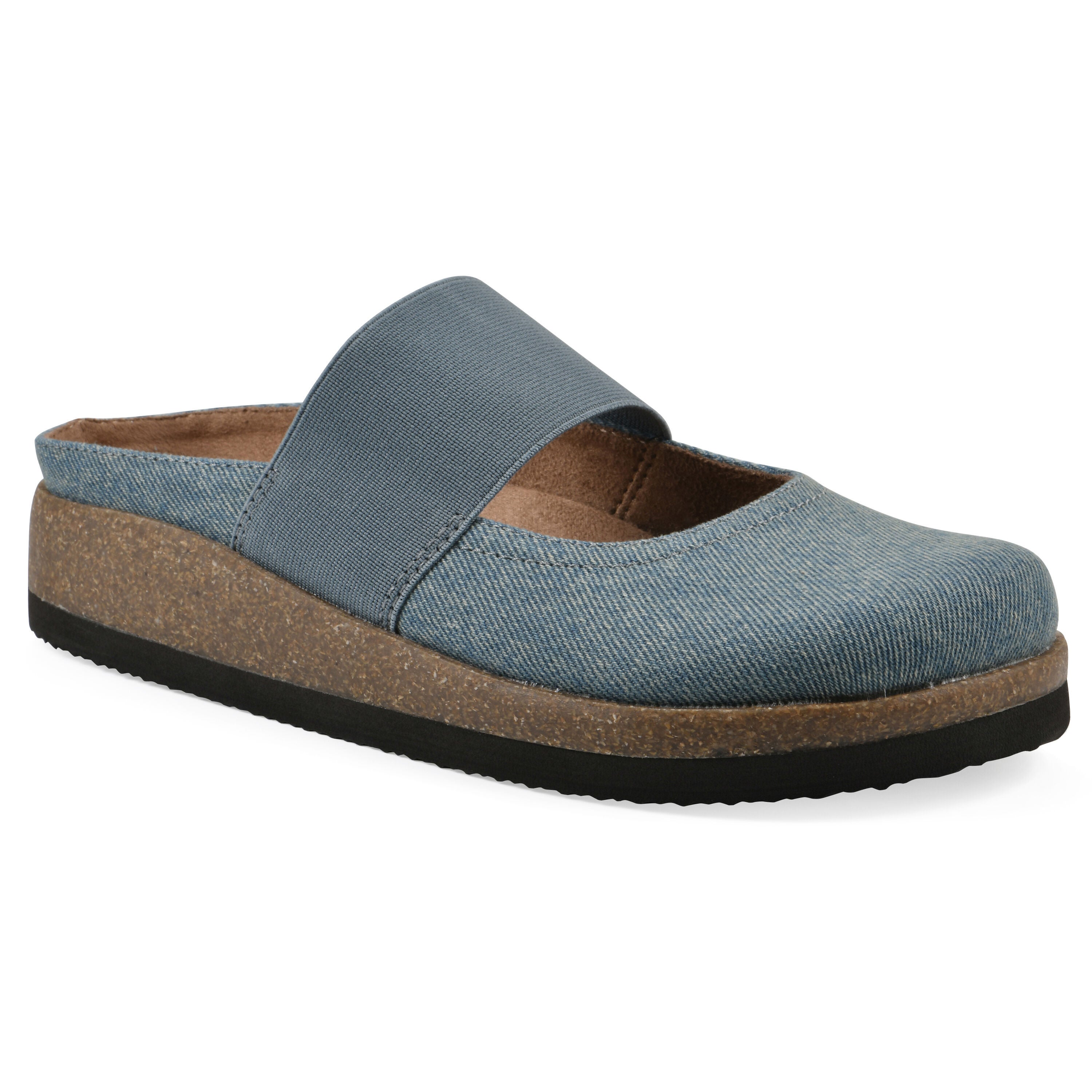 Bassi Mary Jane Footbeds Clog, VINTAGE BLUE FABRIC, hi-res image number 0