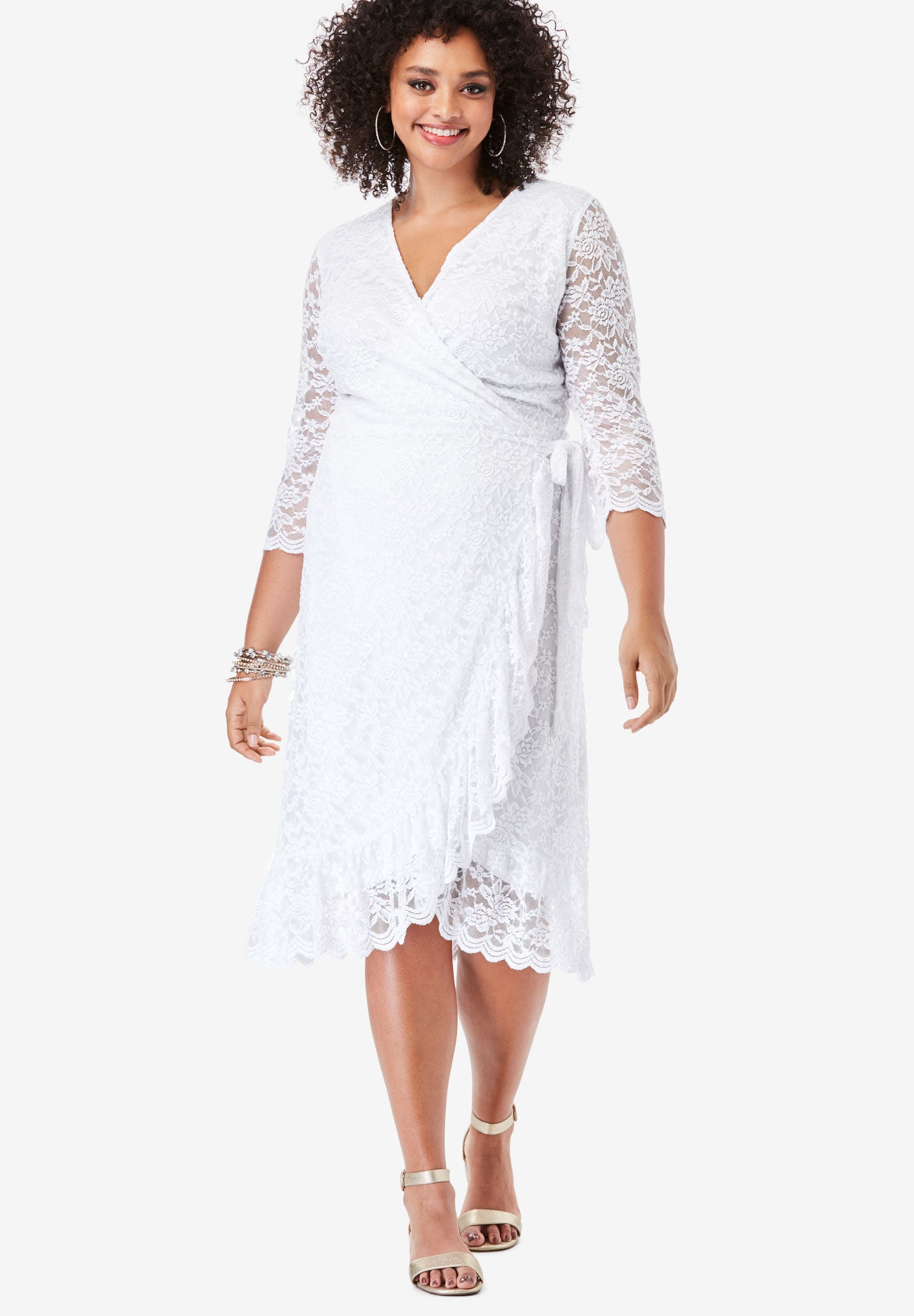 wrap dress midi plus size