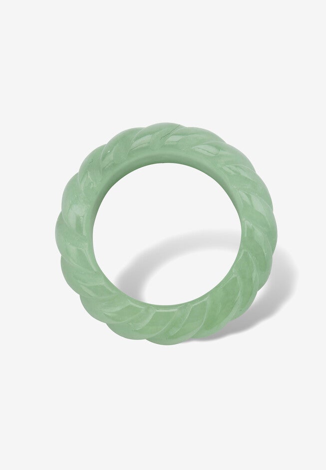 Genuine Green Jade Shrimp Style Ring (11M) Jewelry, , on-hover image number null