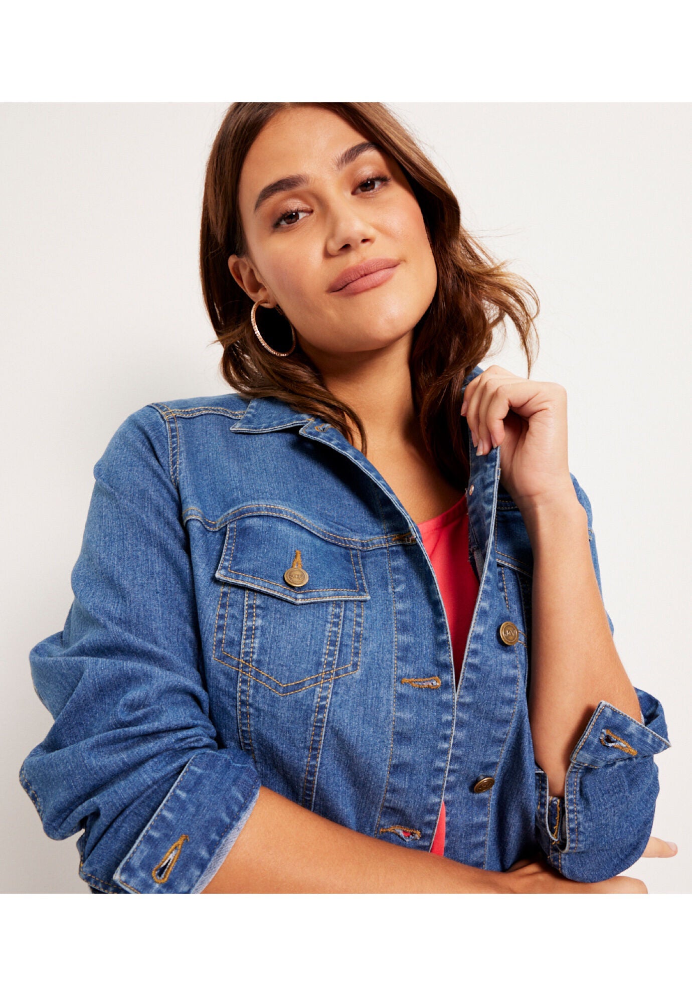 Essential Denim Jacket, , alternate image number 3