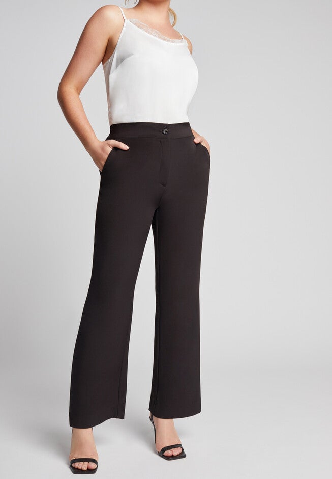 June Fit Wide-Leg Corner Office Pants, BLACK, hi-res image number 0