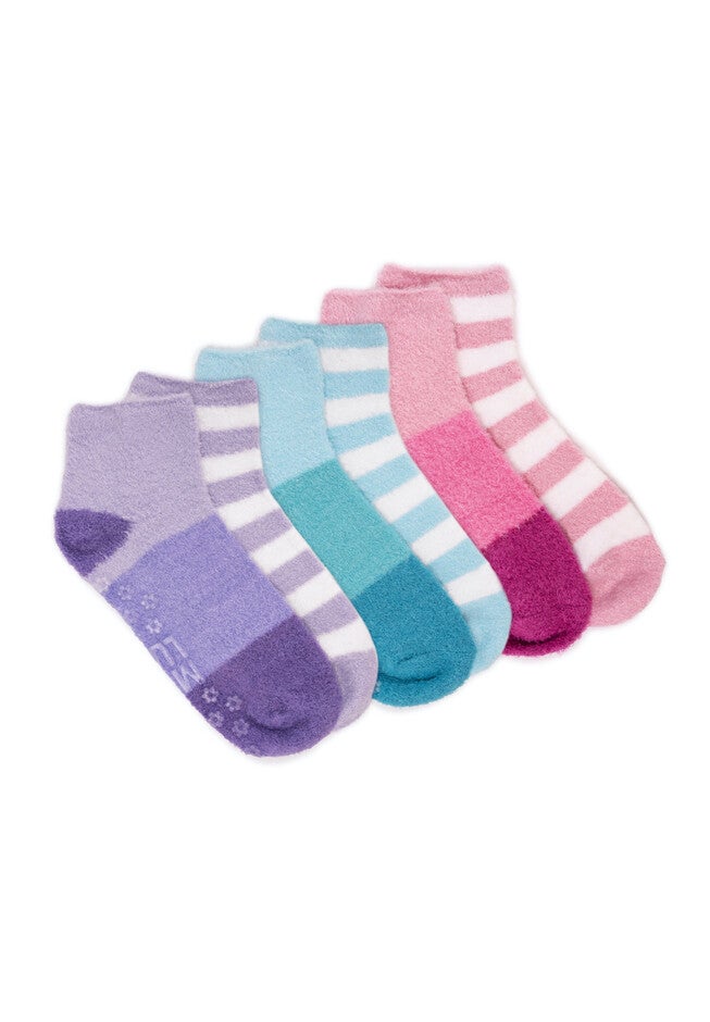 6 Pair Pack Aloe Infused Crew Socks, MULTI, hi-res image number 0