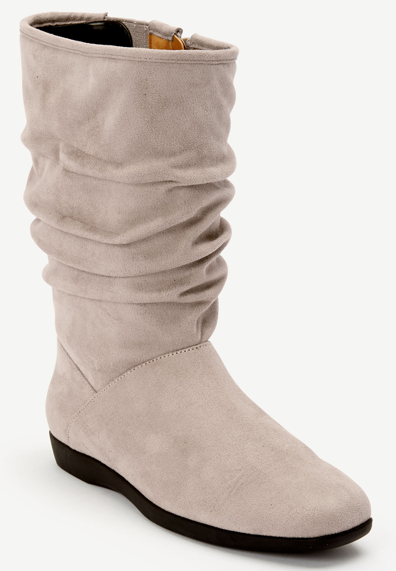 wide mid calf boot
