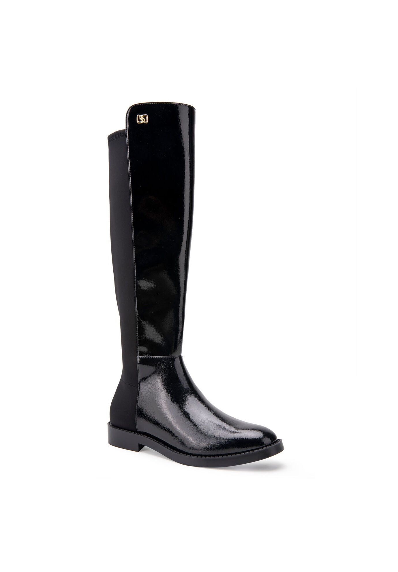 Trapani Tall Calf Boot, BLACK PATENT, hi-res image number 0