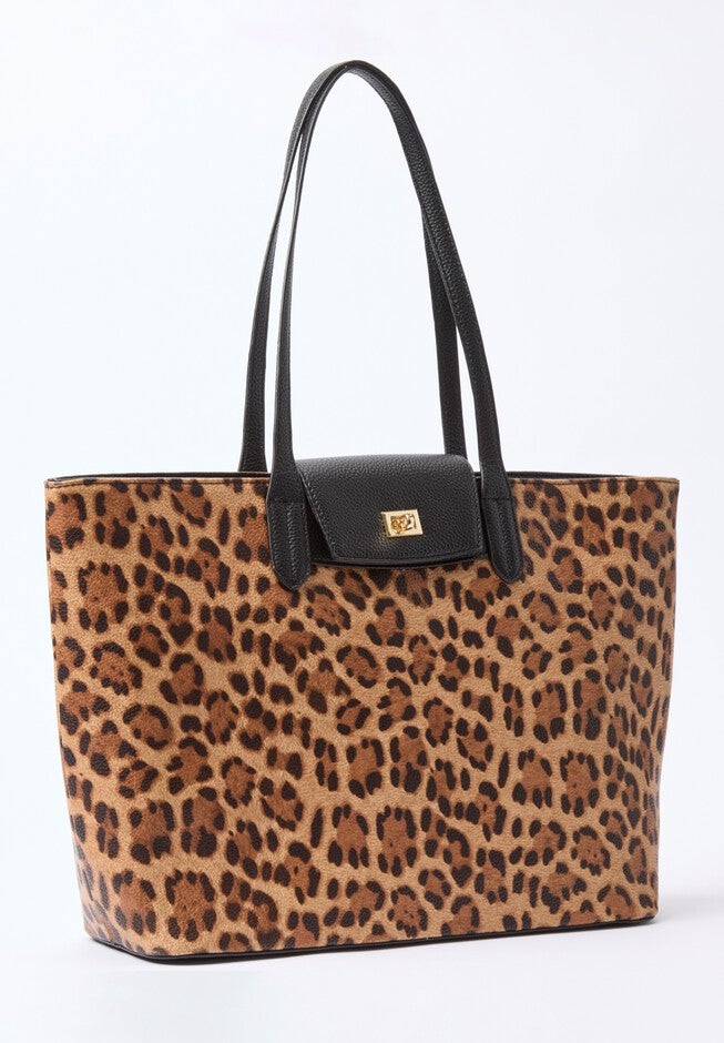 Animal Print Tote Bag, ANIMAL, hi-res image number null