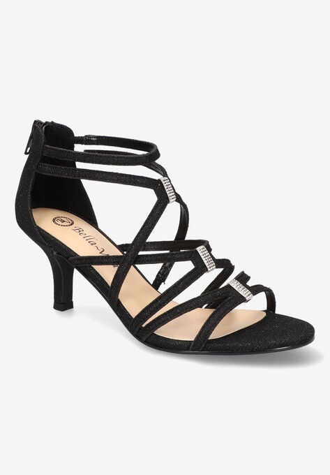 Karlette Sandals, BLACK GLITTER, hi-res image number null