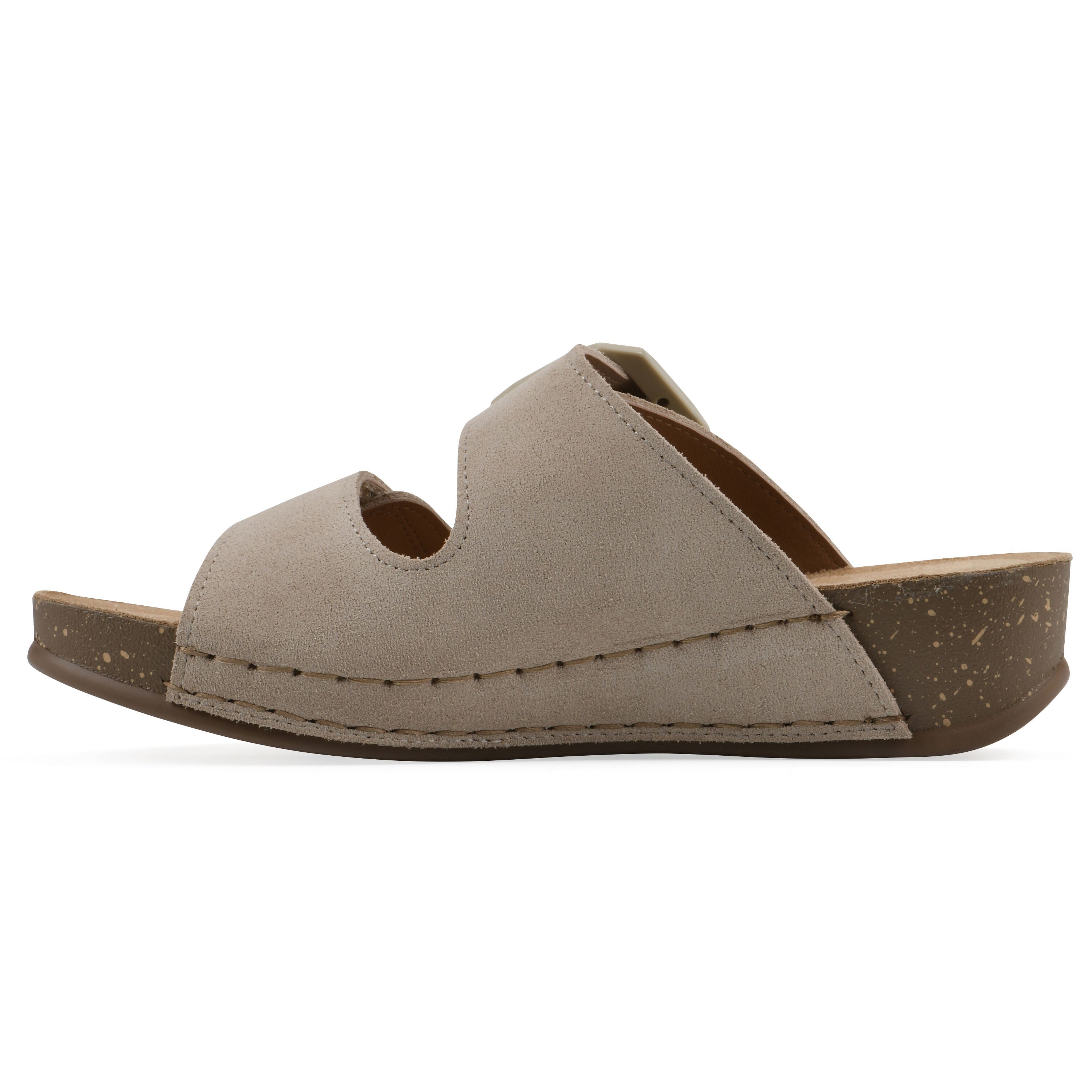 Fearful Slip On Wedge, SANDAL WOOD SUEDE, alternate image number 3