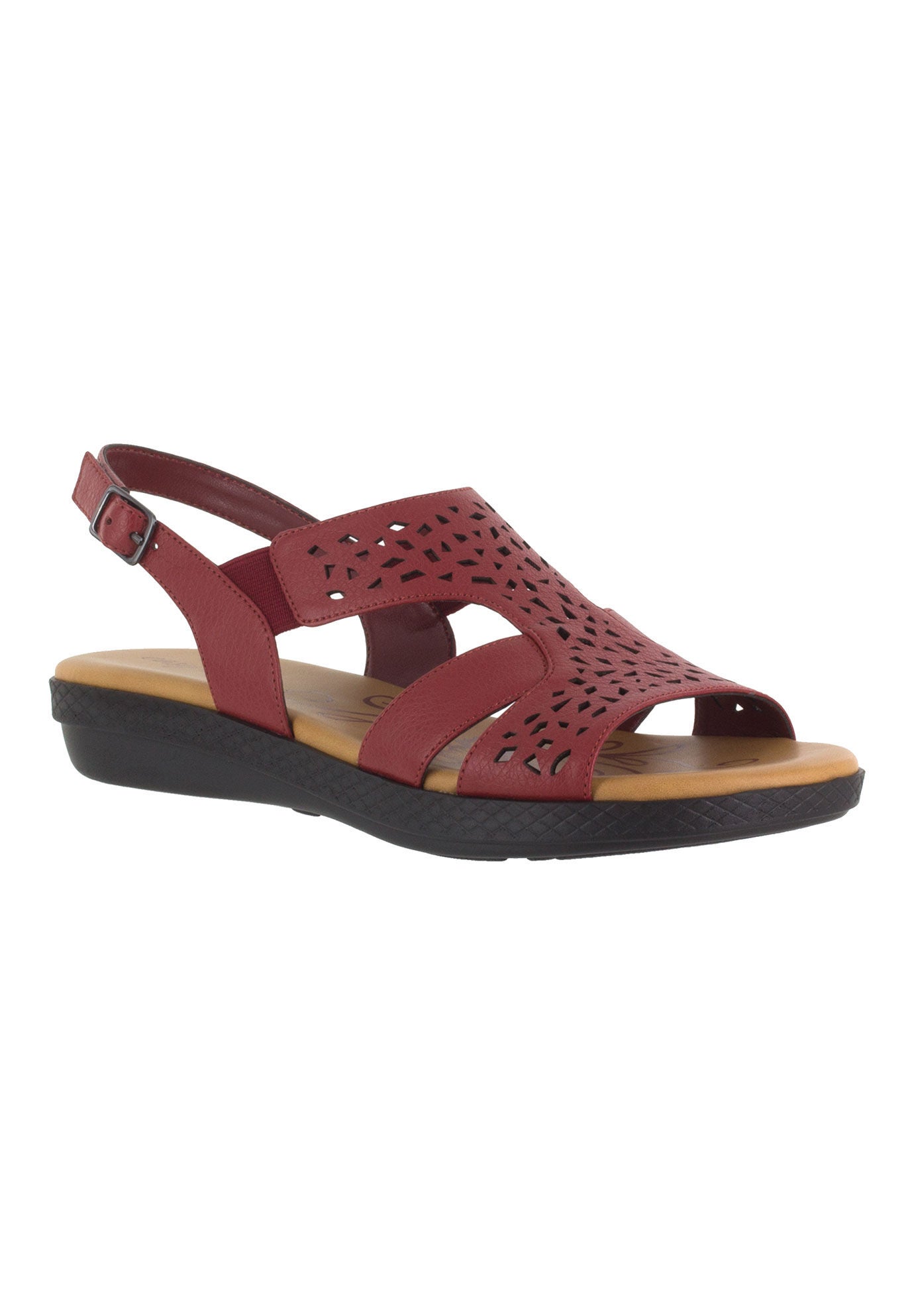 Bolt Sandals by Easy Street®, RED, hi-res image number 0