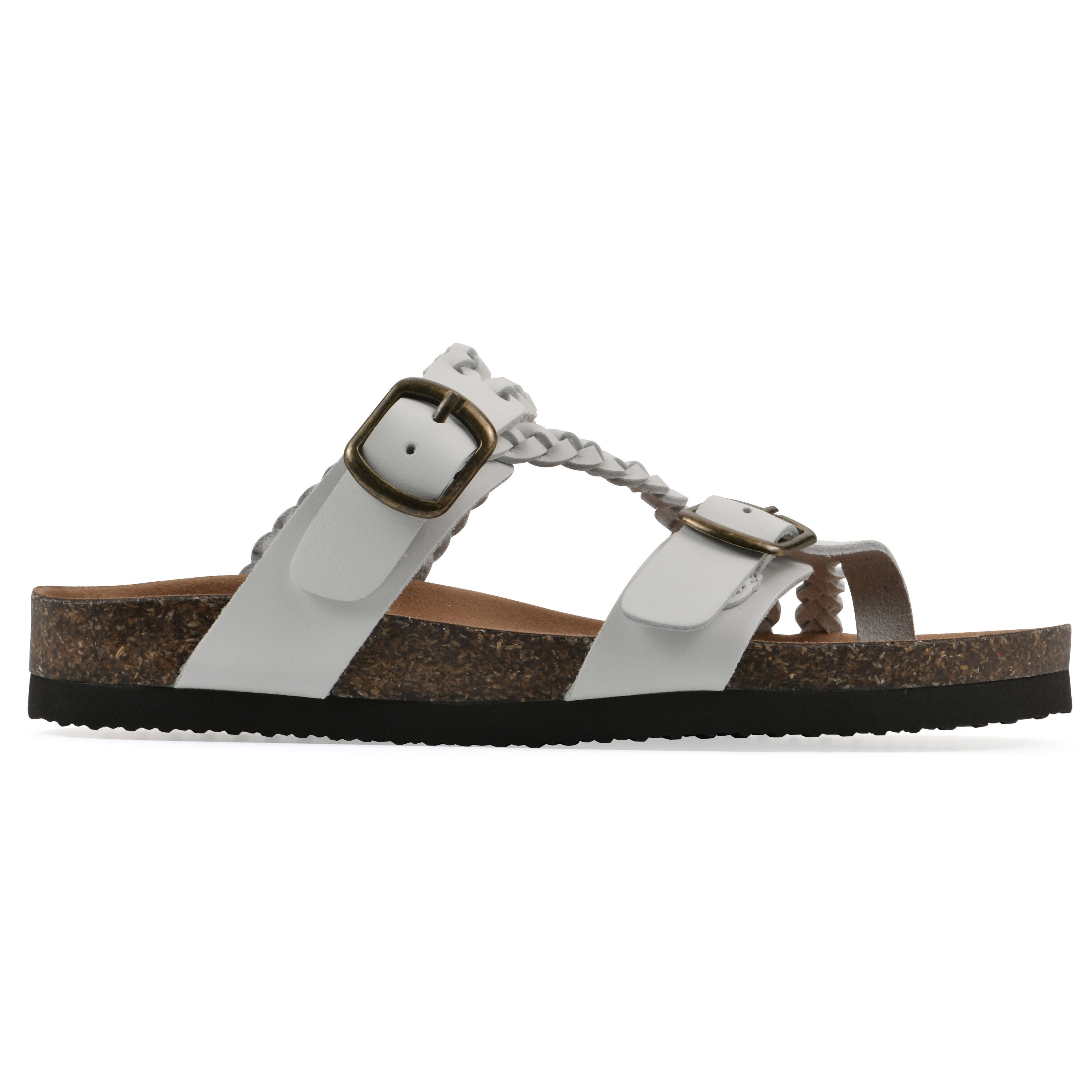 Haziest Footbeds Sandal, WHITE LEATHER, alternate image number 2