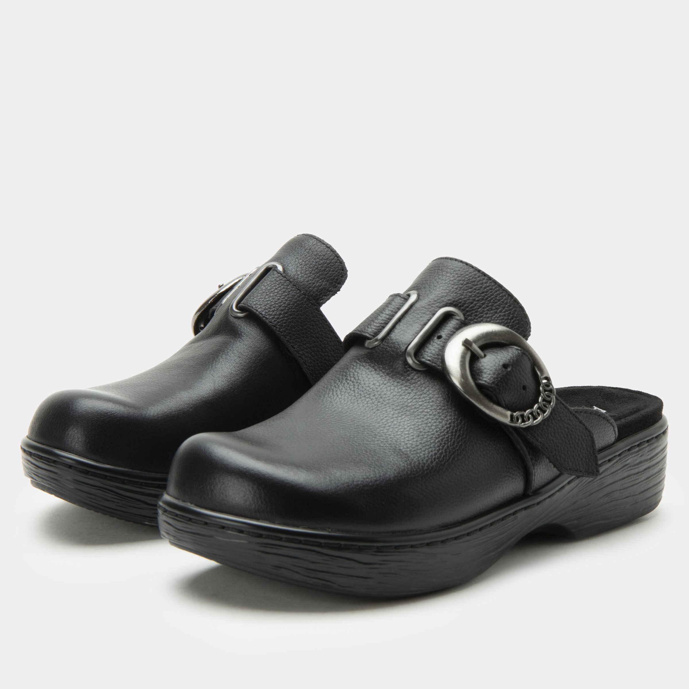 Osmosis Open Back Rocker Clog Heel, BLACK, hi-res image number 0