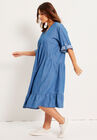 Ruffled Denim Dress, , alternate image number null