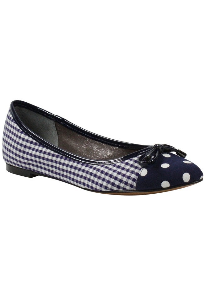 Charmyne Flat, NAVY/WHITE GINGHAM, hi-res image number 0