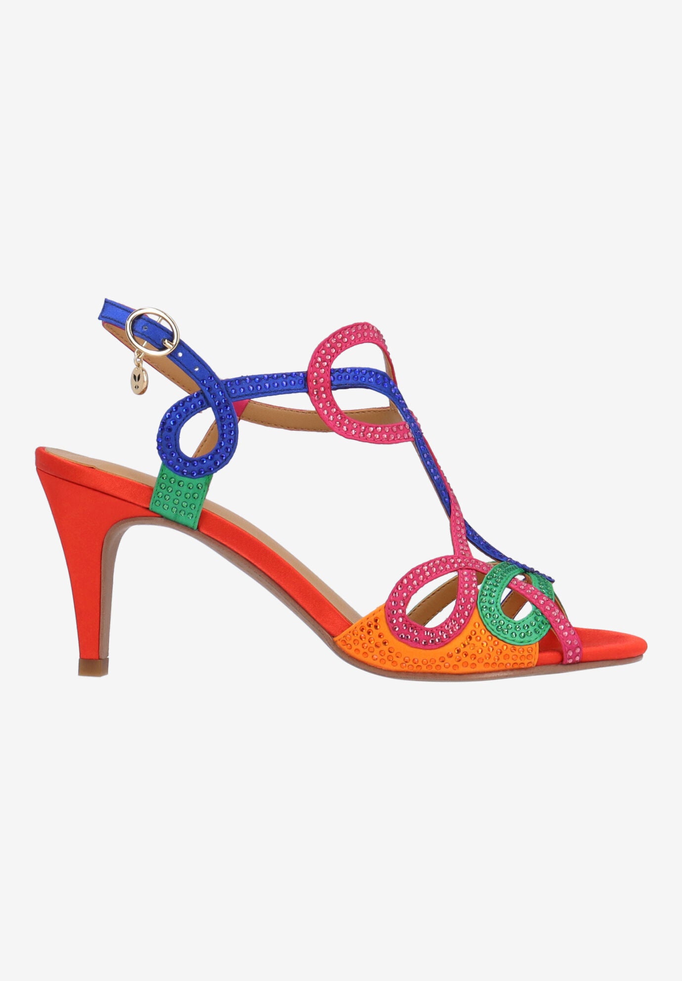 Lulah Strappy Sandal, RED, alternate image number 4