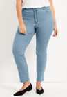 Curvie Fit Straight-Leg Jeans, LIGHT BLUE, hi-res image number null