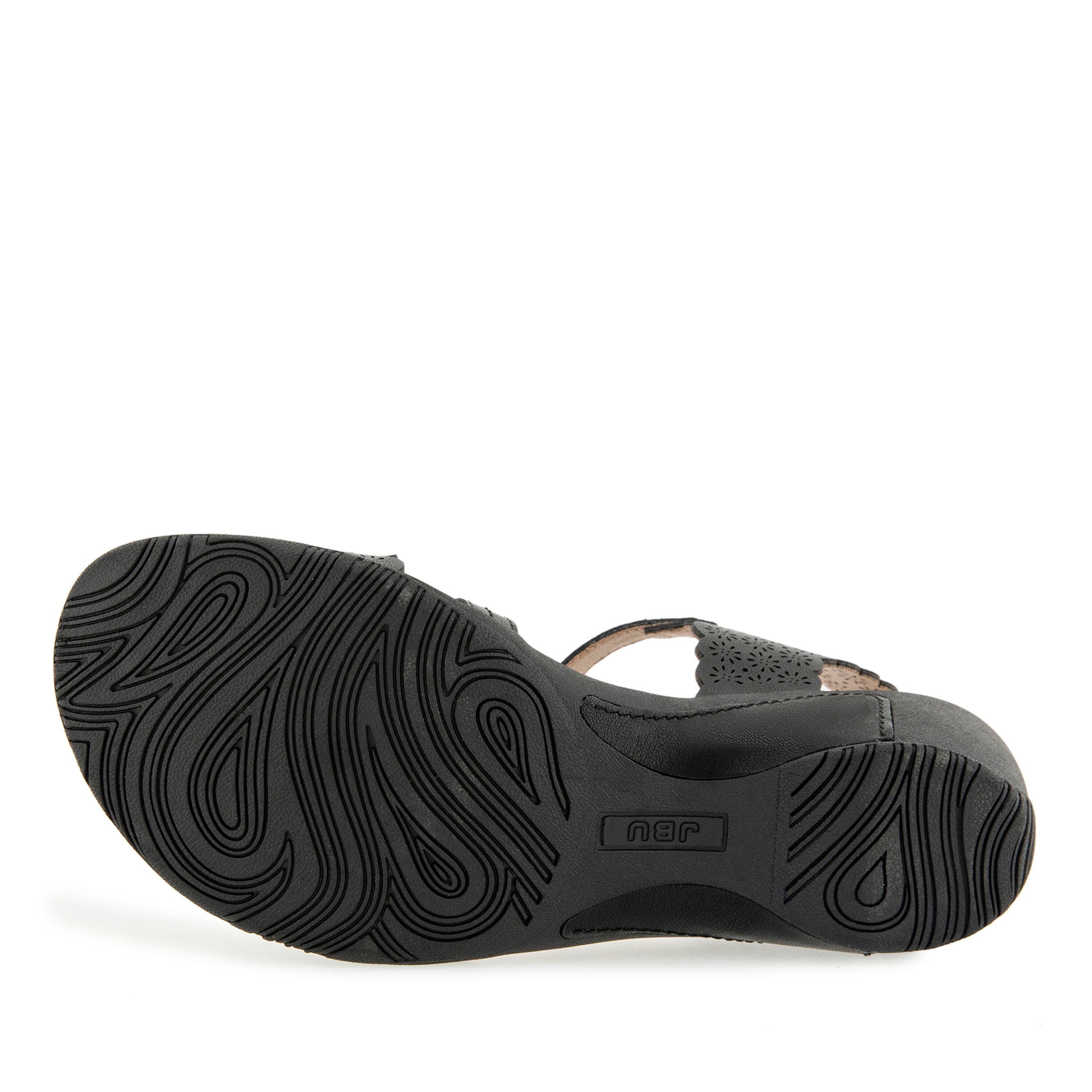 Gracie Hook and Loop Wedge Sandal, BLACK, alternate image number 5