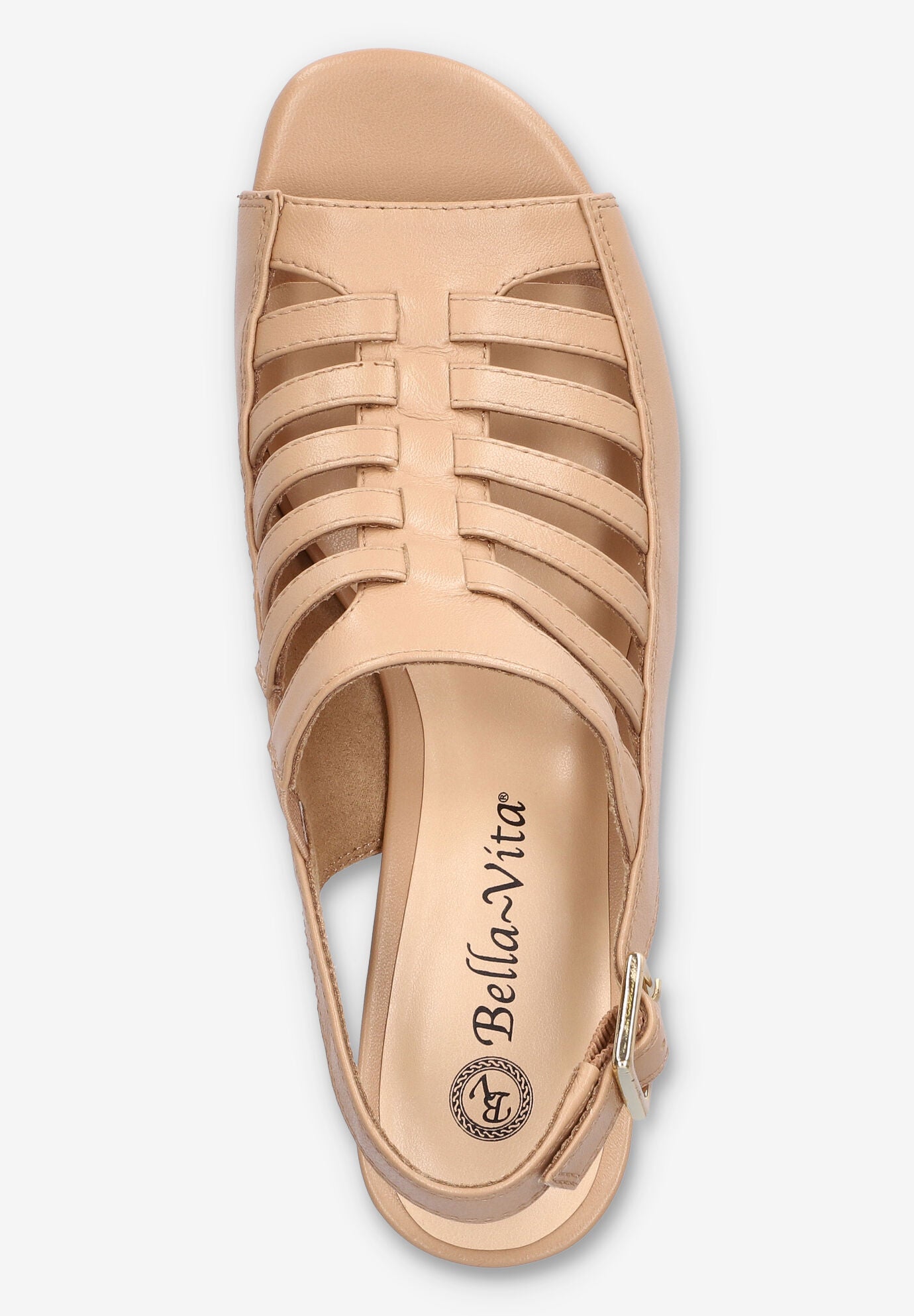 Yakira Wedge Sandal, NATURAL LEATHER, alternate image number 6