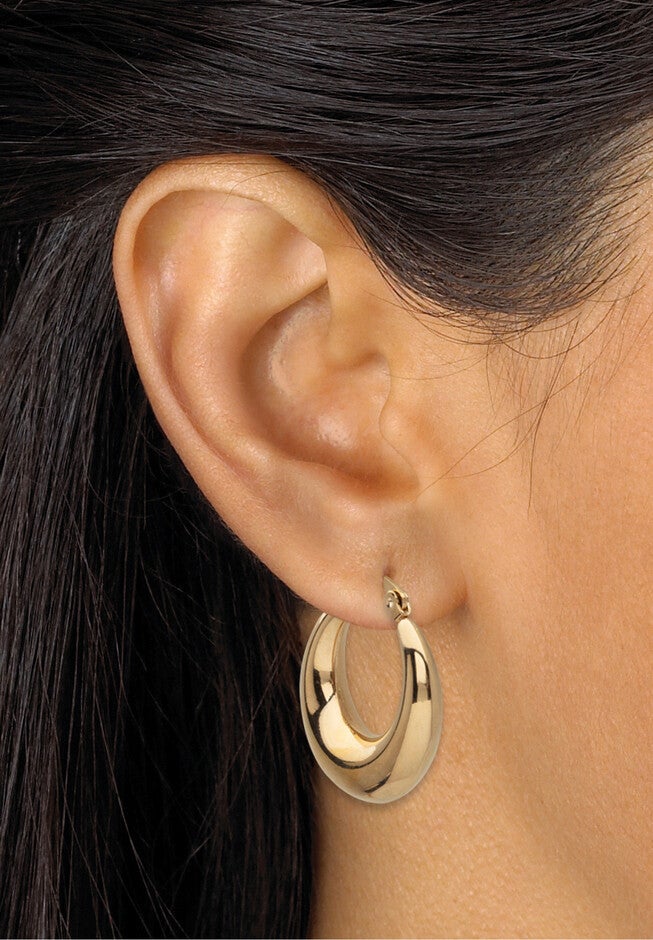 Yellow Gold Ion Plated Stainless & Goldtone Earring Set, , alternate image number 2