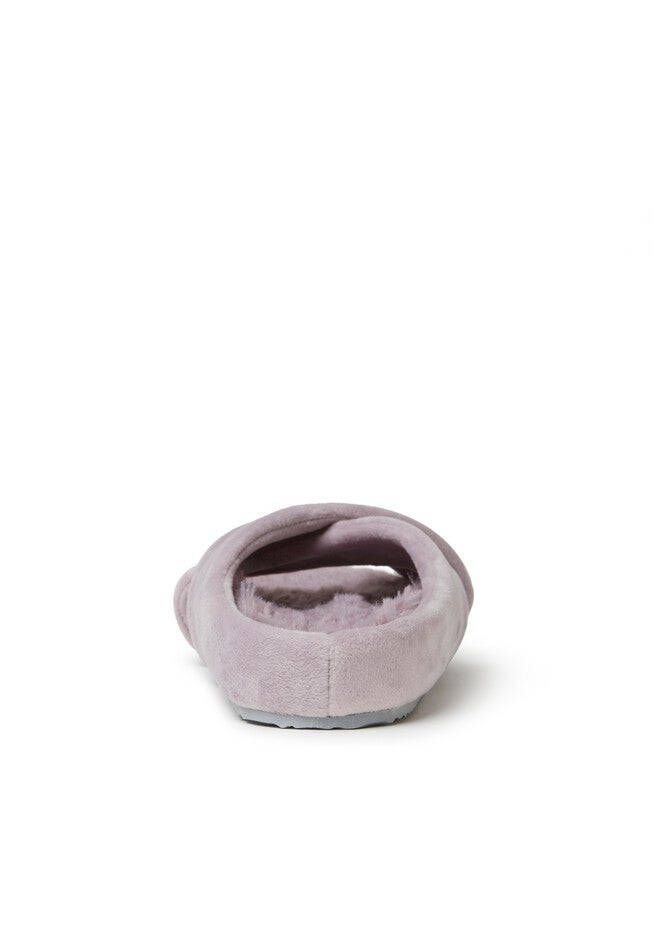 Maeve Velour Crisscross Molded Footbed Slide, , on-hover image number 1