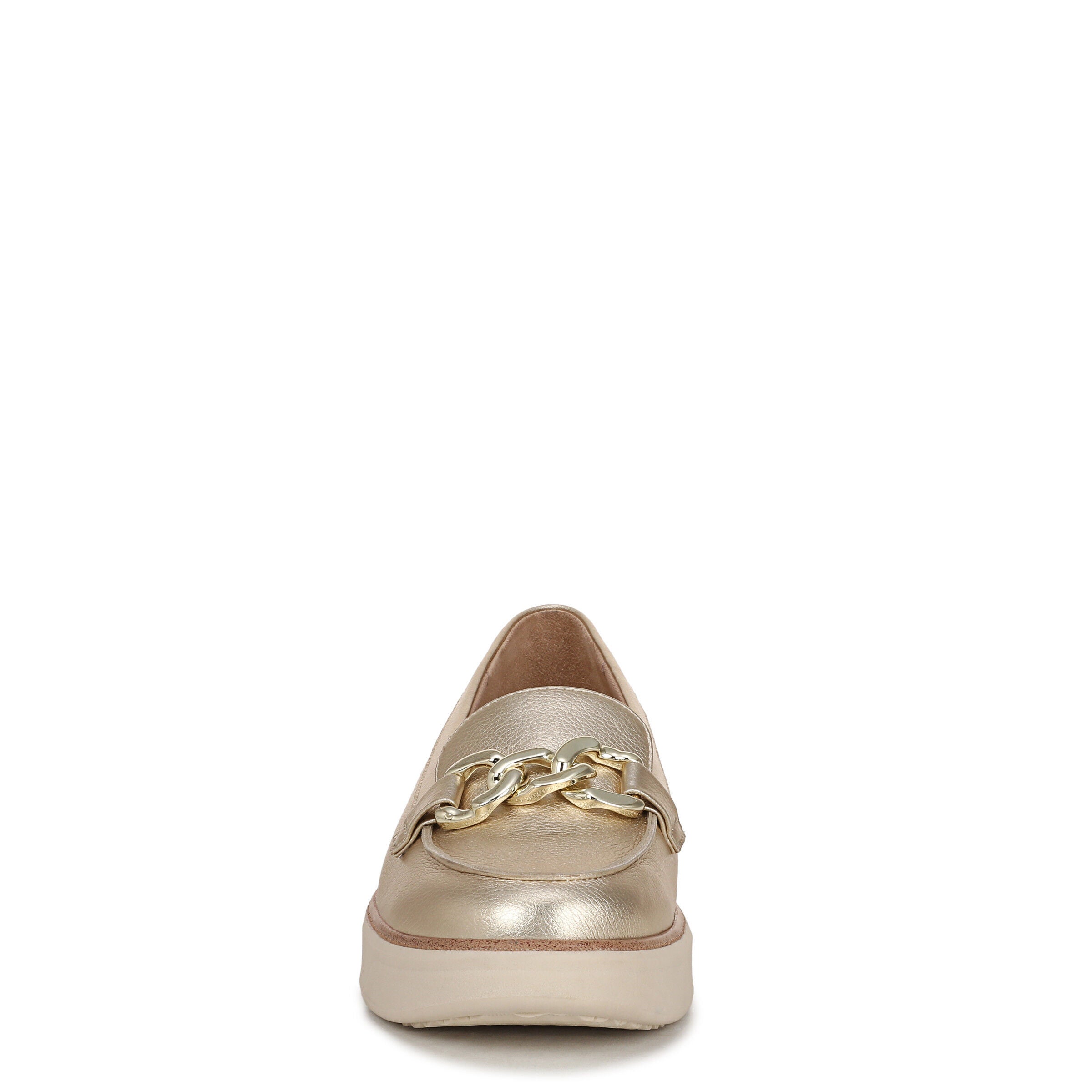 Chelsea Bit Platform Loafter, GOLD FAUX LEATHER, alternate image number 4