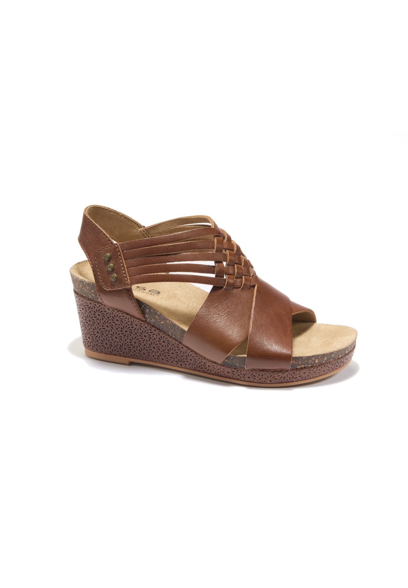 Gianna Wedge Sandal, COGNAC, hi-res image number 0