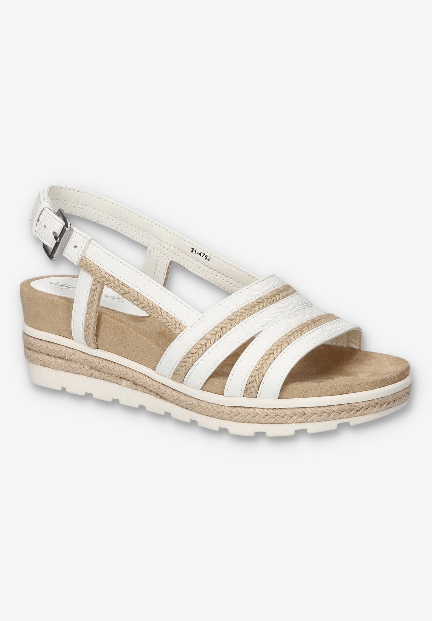 Mel Wedge Sandal, WHITE, hi-res image number 0