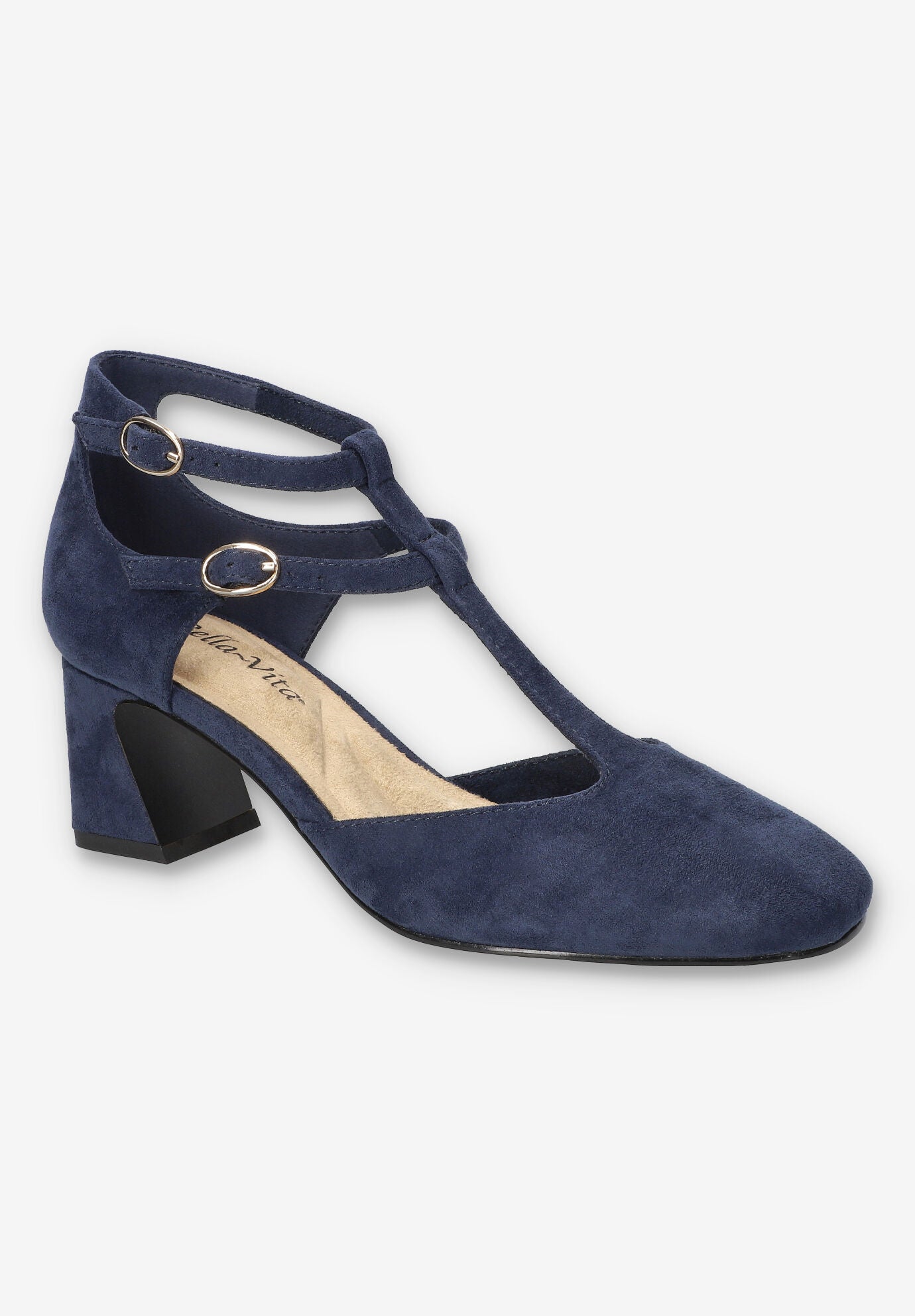 Harpswell Block Heel Pump, NAVY SUEDE, hi-res image number 0