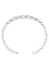 Sterling Silver 1/4 Cttw Diamond Rondelle Graduated Ball Bead Cuff Bangle Bracelet, , alternate image number null