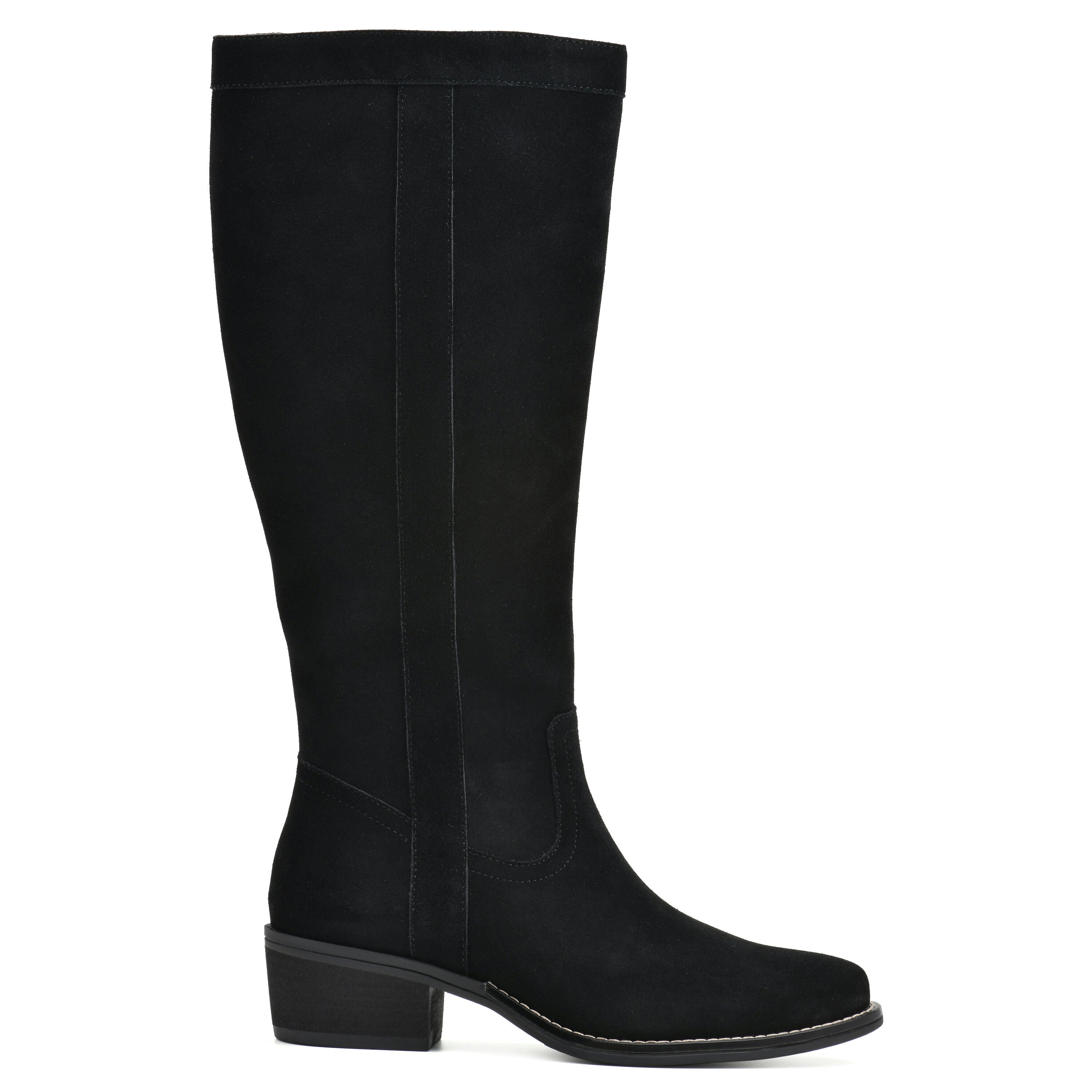 Altitude Wide Calf Tall Shaft Boot, BLACK SUEDE, alternate image number 2