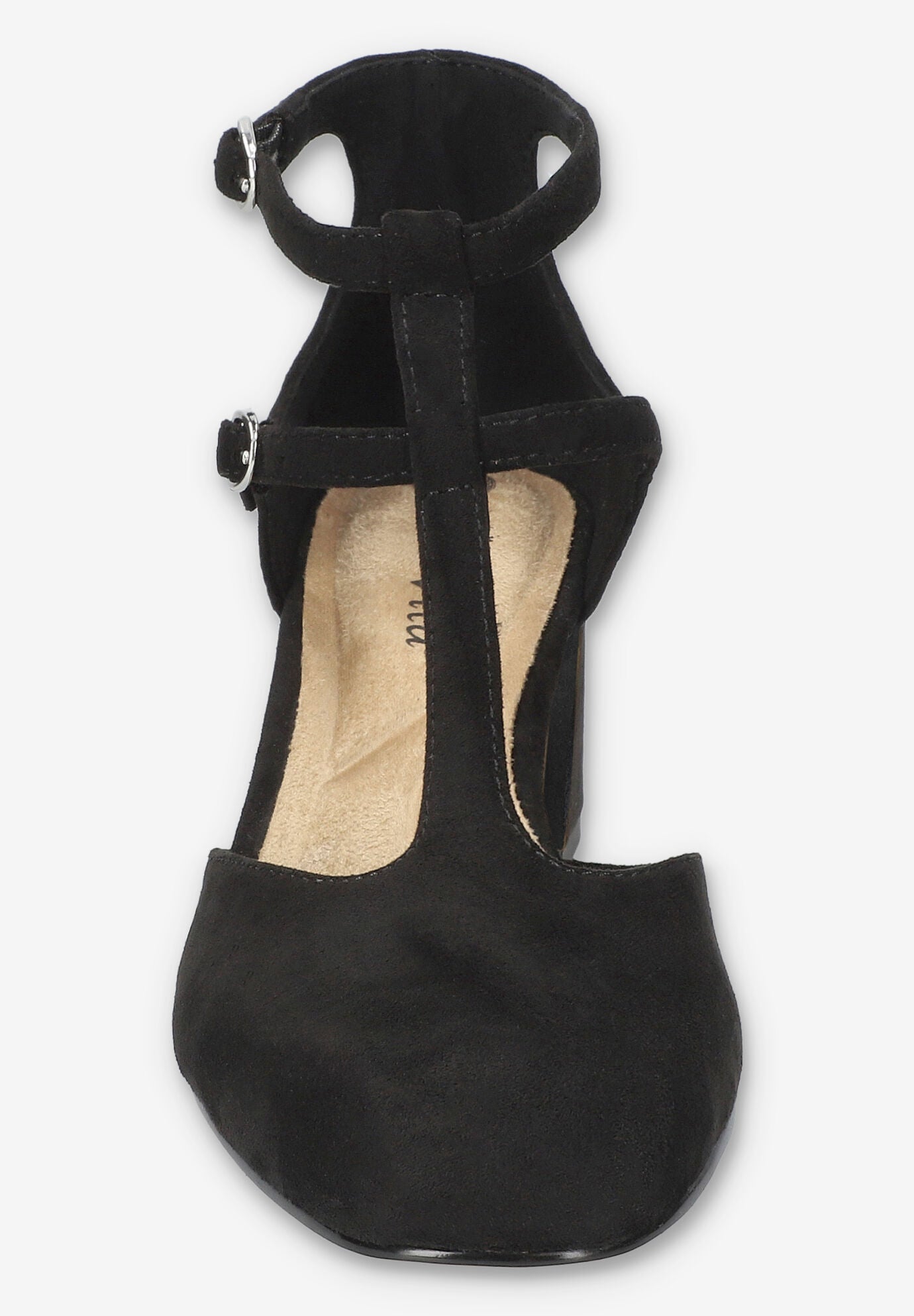 Harpswell Block Heel Pump, BLACK SUEDE, alternate image number 3