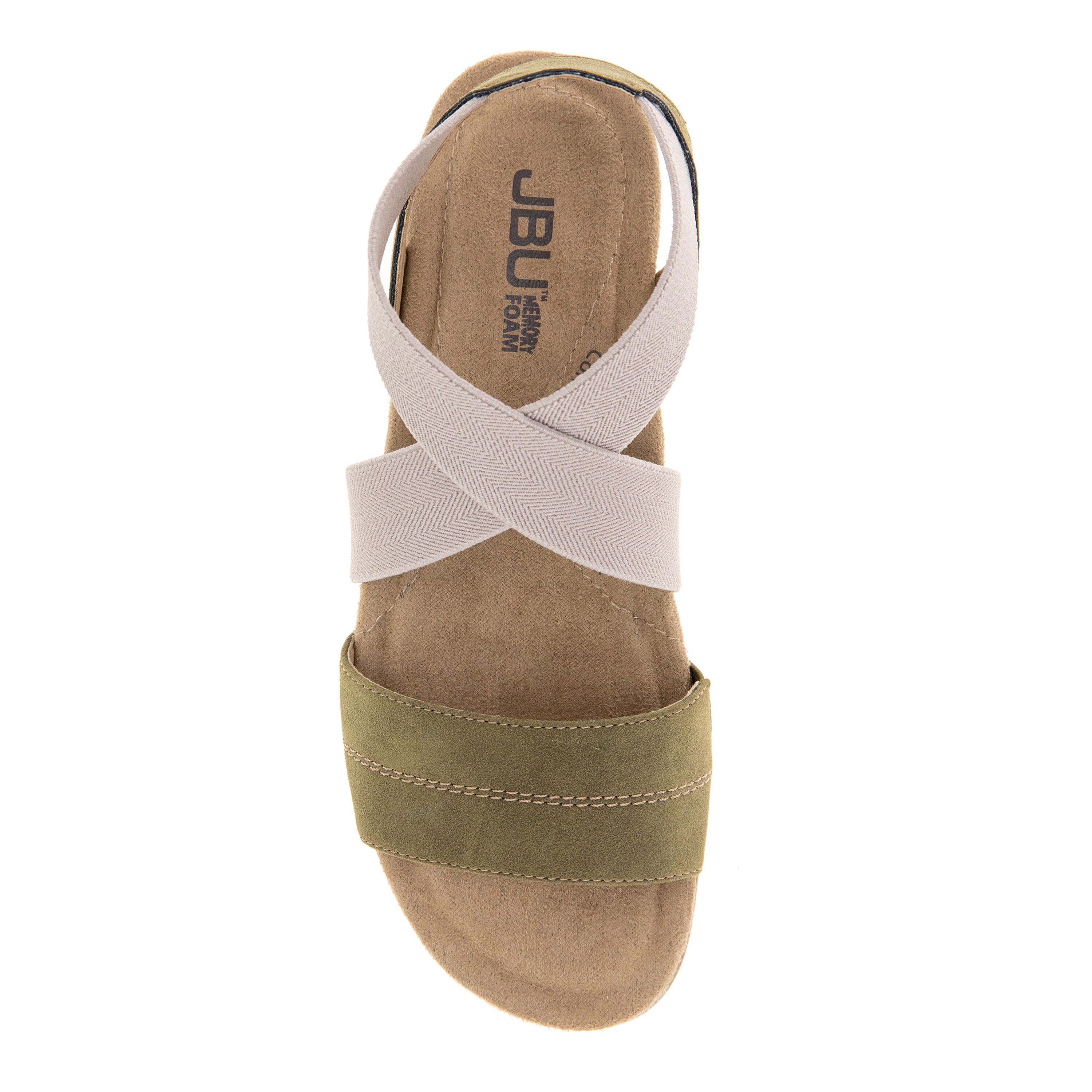 Meg Slip-On Flat Sandal, OLIVE TAUPE, alternate image number 4