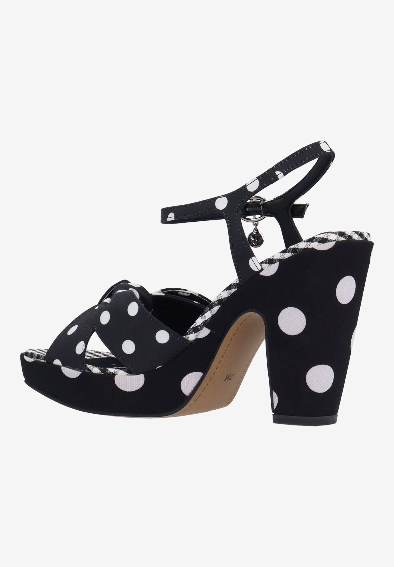 Burkett Ankle Strap Sandal, BLACK WHITE, alternate image number 5