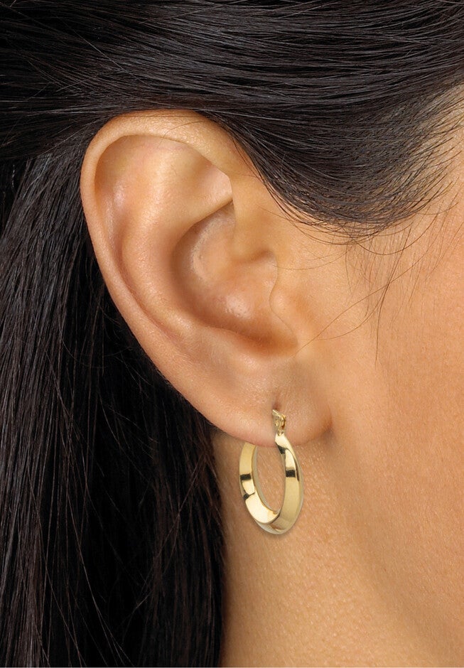 Yellow Gold Plated Sterling Silver 3 Piece Earring Set (1 Cttw ) (17.5Mm) (25Mm), , alternate image number null